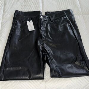 SHEIN Black leather pants